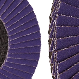 Closeup image of flap disc abrasive