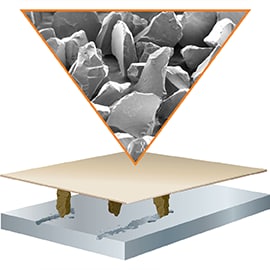 Illustration of the grain used in conventional ceramic abrasives