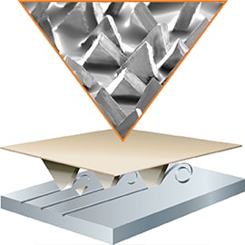 Illustration of the precision-shaped grain used in 3M Advanced Series Grinding Wheel