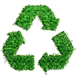 Green grass recycling symbol